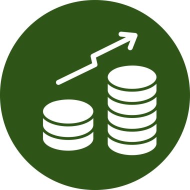 Glyph tasarımında bar grafik büyümesi simgesi