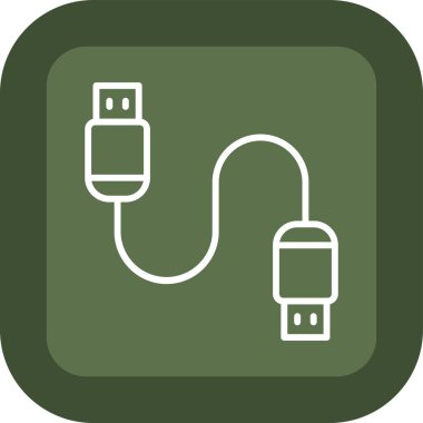 kablo tıkacı düz vektör simgesi