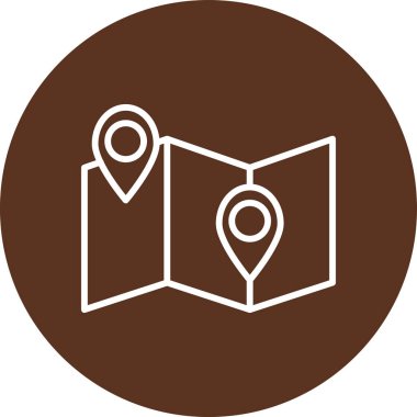 Harita simge tasarlamak vektör