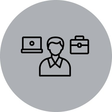 İş adamı simgesinin vektör illüstrasyonu