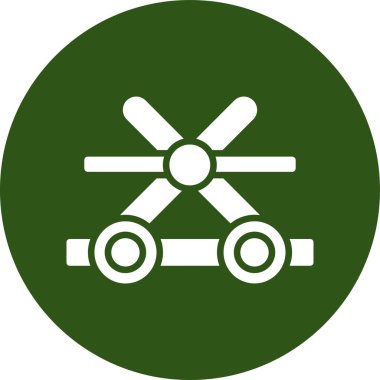 askeri helikopter simge vektör çizim