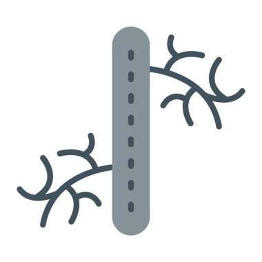 İnsan omurgası düz biçim simgesi