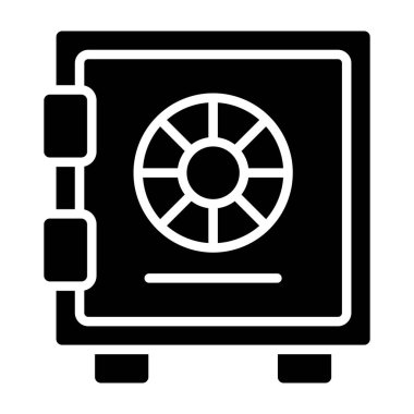 Strongbox web simgesi, vektör illüstrasyonu