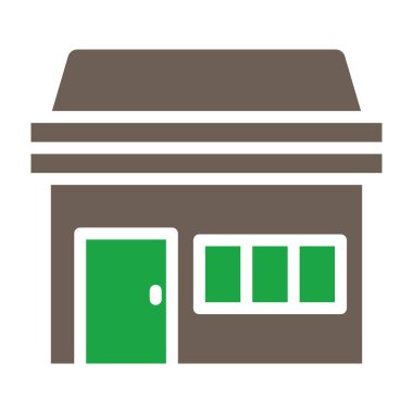 house store düz kabartma simgesi