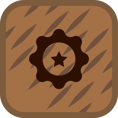 Vites düz kare vektör simgesi