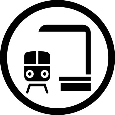 tren. Web simgesi basit illüstrasyon