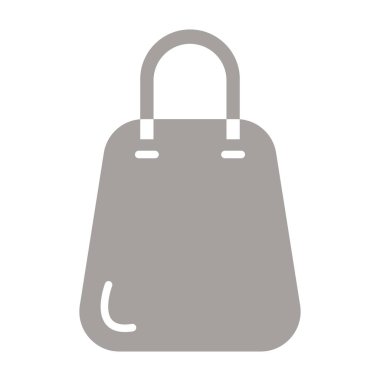 çanta düz stil ikonu, vektör çizim