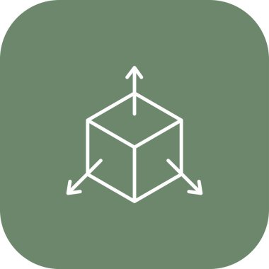 Küp simgesinin vektör illüstrasyonu