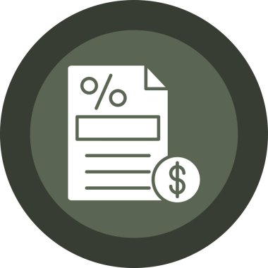 Dolarlık fatura simgesi taslak biçimi