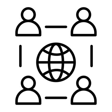 ağ paylaşım simgesi çizimi