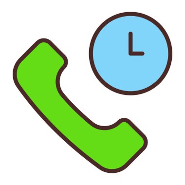 Çizgi film telefon simgesinin vektör çizimi