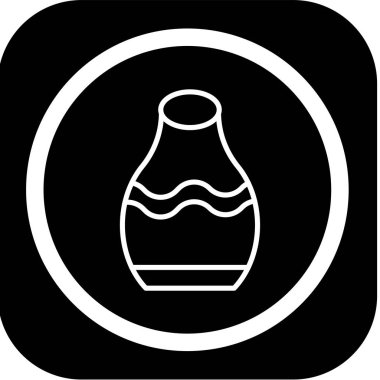 Çömlek web simgesi, vektör illüstrasyonu