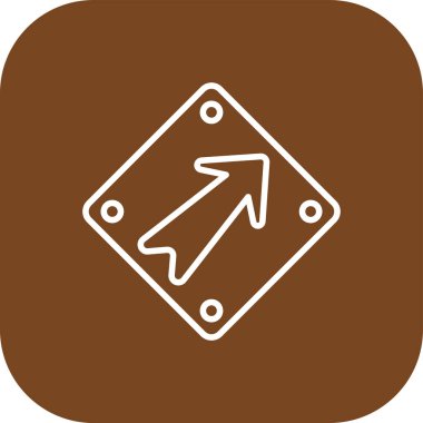 Yol işareti simgesinin vektör illüstrasyonu