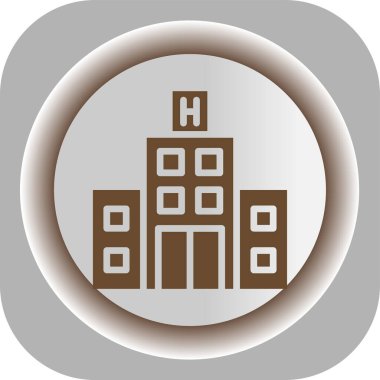 şehir binası simgesi, vektör illüstrasyonu