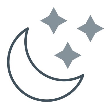 gece ay vektör simgesi