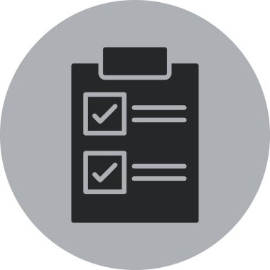 trend biçimi izole edilmiş arkaplanda kontrol listesi simgesi