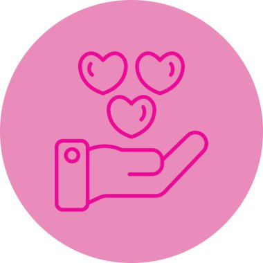 Eldeki bir kalbin vektör illüstrasyonuName