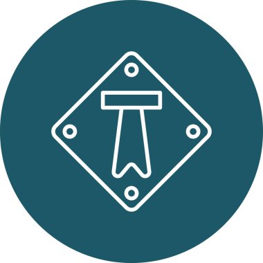 Benzersiz ok çizgisi vektör simgesi