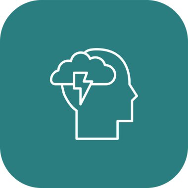 Soyut arkaplanda beyin simgesi izole edildi