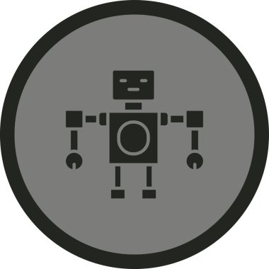 Modern b 'nin vektör çizimi robot simgesinden yoksun