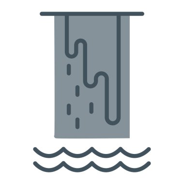 su rengi vektör simgesi düzenlenebilir