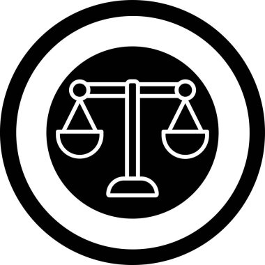 Adalet. Web simgesi basit tasarım