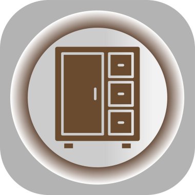 Eşsiz kabine vektör çizgisi simgesi