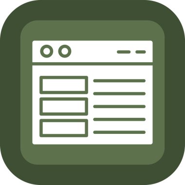 Web tarayıcı simgesi vektör illüstrasyonu