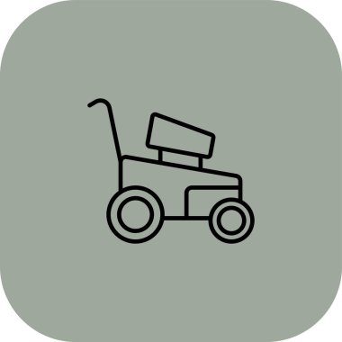 Traktör simgesi, vektör illüstrasyonu