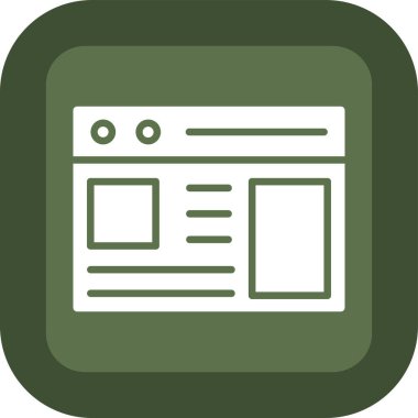 İnternet tarayıcısı. Web simgesi basit tasarım