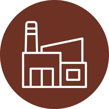 Fabrika. Web simgesi basit illüstrasyon