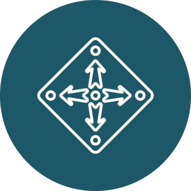 Modern yol simgesinin vektör illüstrasyonu