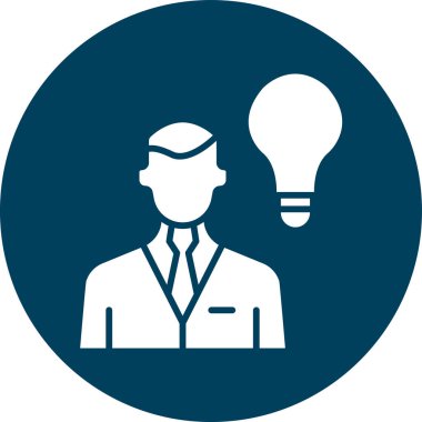 Ampulü olan bir adamın vektör çizimi