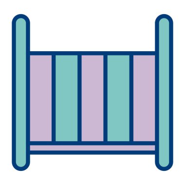 yatak ikonu vektör illüstrasyonu
