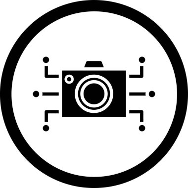 fotoğraf makinesi ikon vektör illüstrasyonu