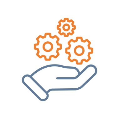 Dişli tekerlek vektör çizimi ile el