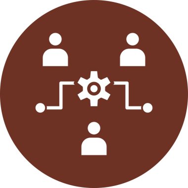 Vites vektör simgesi. biçim düz yuvarlak sembol, kahverengi renk, yuvarlak açılar, beyaz arkaplan.