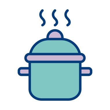 Mavi bir çanağın vektör illüstrasyonu