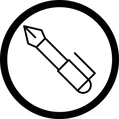 Kalem. Web simgesi basit illüstrasyon