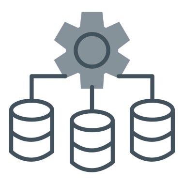 veritabanı vektör simgesi modern basit tasarım