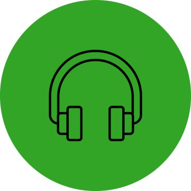 kulaklık simgesi vektör illüstrasyonu