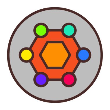 Renk simgesi vektör illüstrasyonu