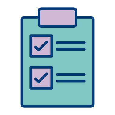 Kontrol listesi. Web simgesi basit tasarım