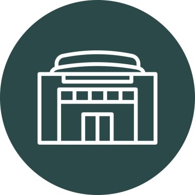 Modern yapı simgesinin vektör illüstrasyonu