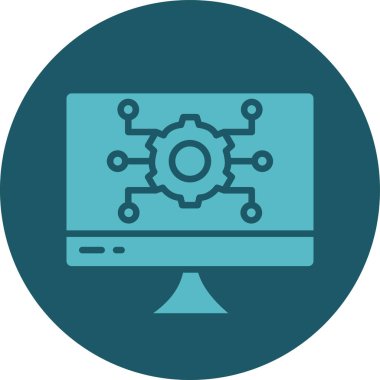 Web geliştirme düz vektör simgesi tasarımı