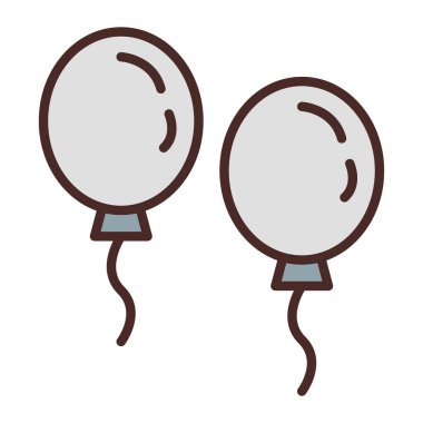 balonlar simge vektör illüstrasyonu