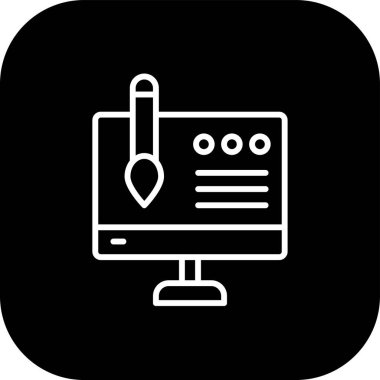 Web arayüzü simgesi, vektör illüstrasyonu