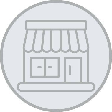 Mağaza vektör satırı simgesi