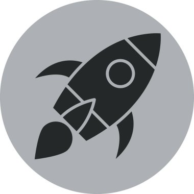 roket simgesi, vektör illüstrasyonu