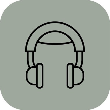 Vektör kulaklık simgesi. Basit resimleme